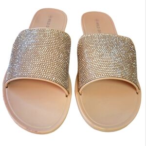 Wild Diva Rhinestone Bling Jelly Lounge Sandals